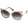 Women's Temple Cut Out Round Cat Eye Sunglasses A058 sold by ZeroUV