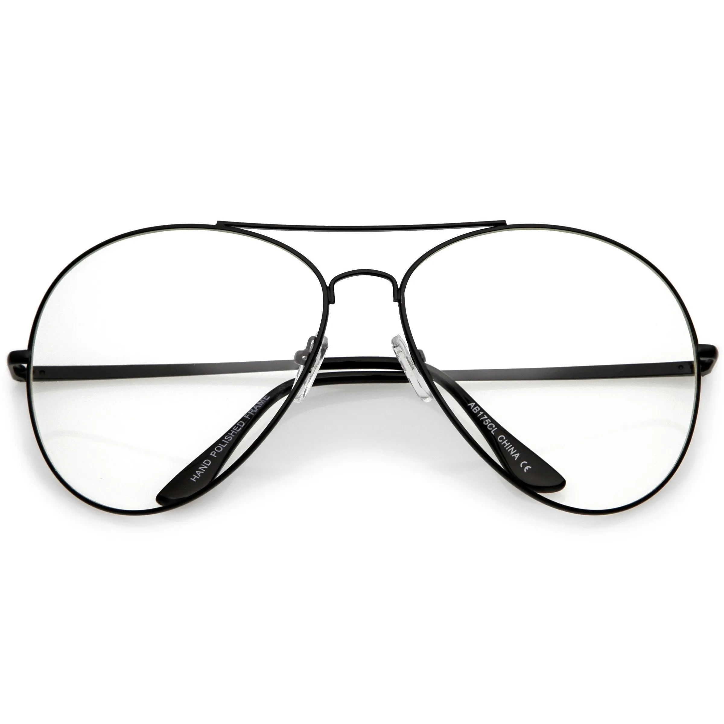 Retro Dapper Oversize Clear Lens Aviator Glasses 63mm C303 sold by ZeroUV product image thumbnail 5