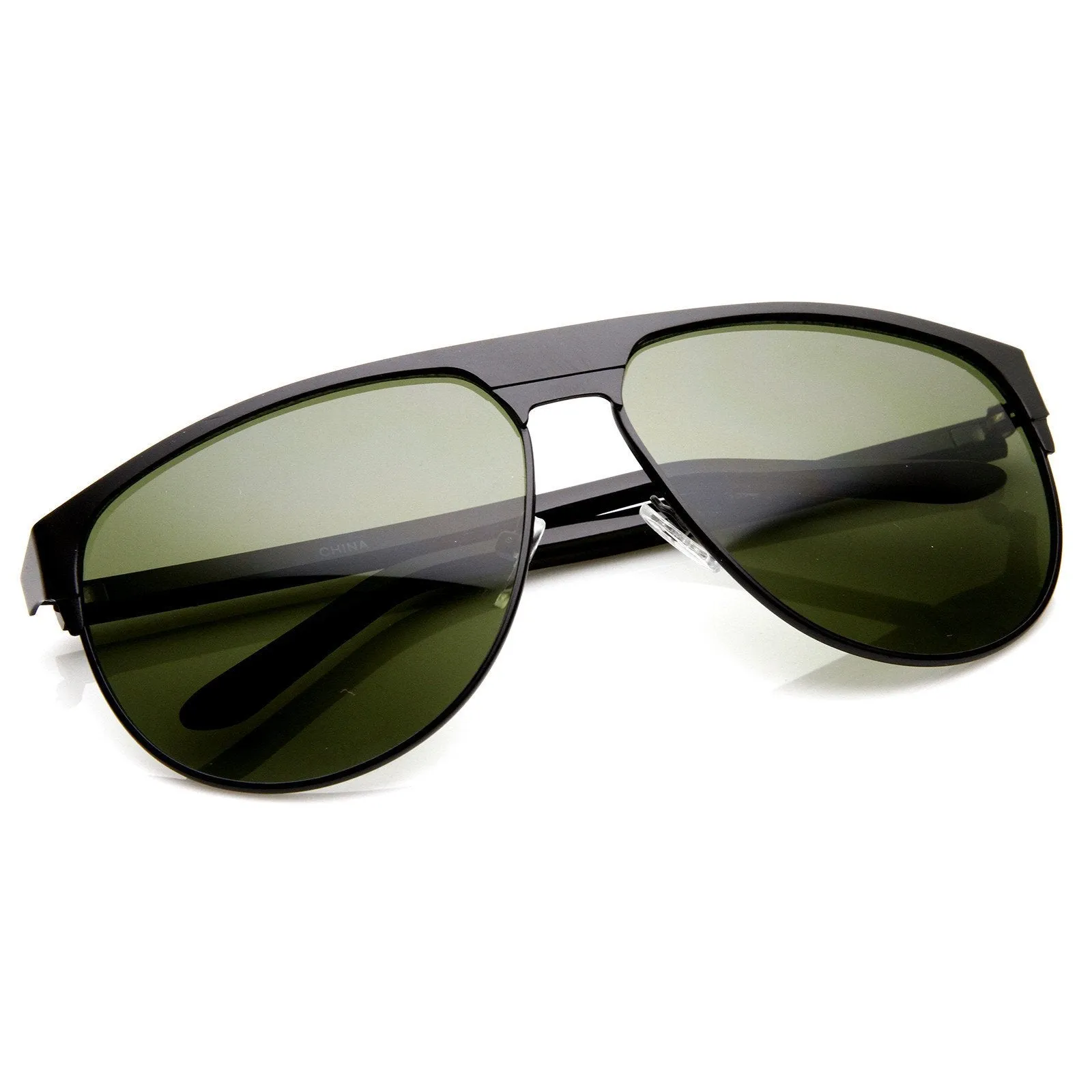 Modern Euro Full Metal Flat Top Aviator Sunglasses 8827 sold by ZeroUV product image thumbnail 3