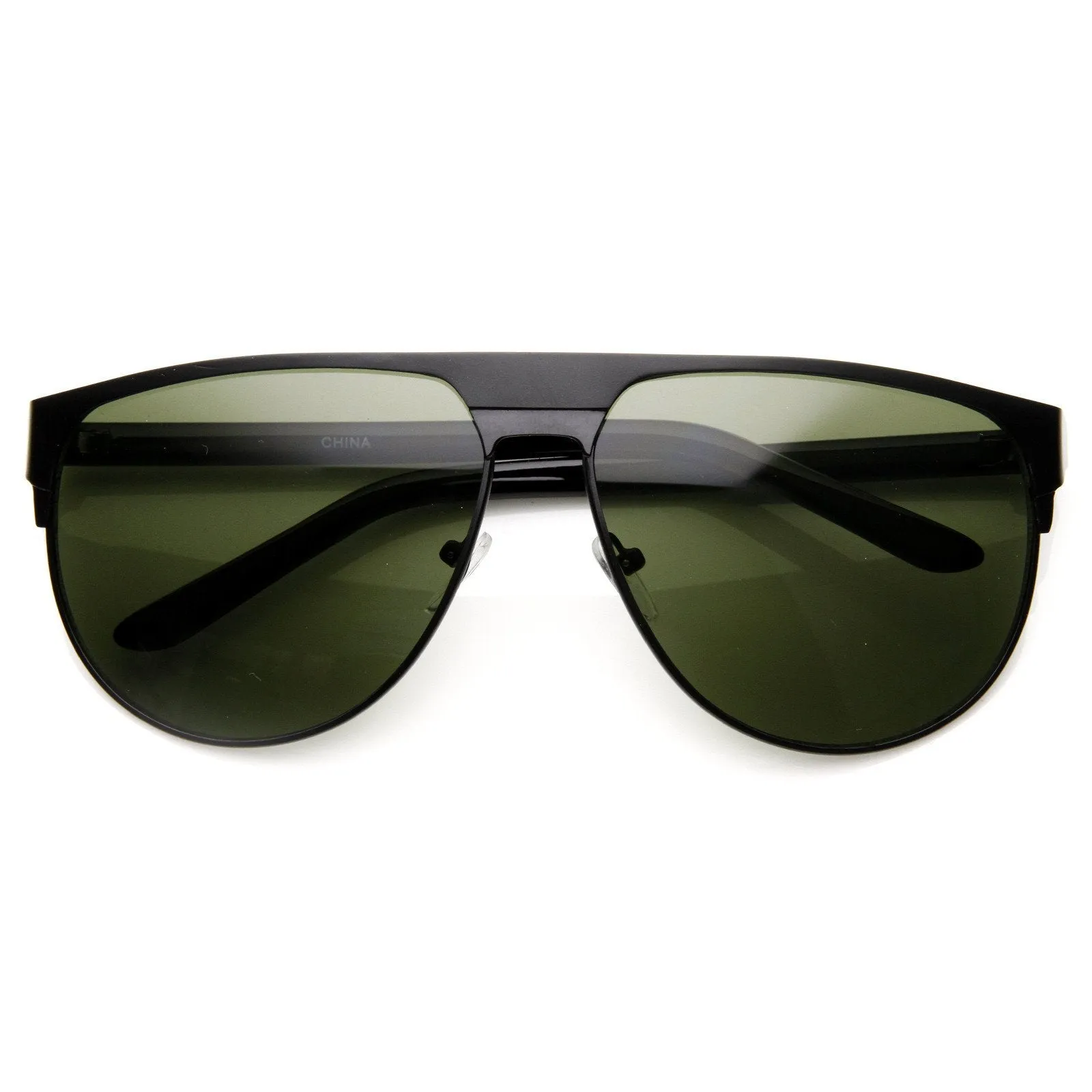Modern Euro Full Metal Flat Top Aviator Sunglasses 8827 sold by ZeroUV