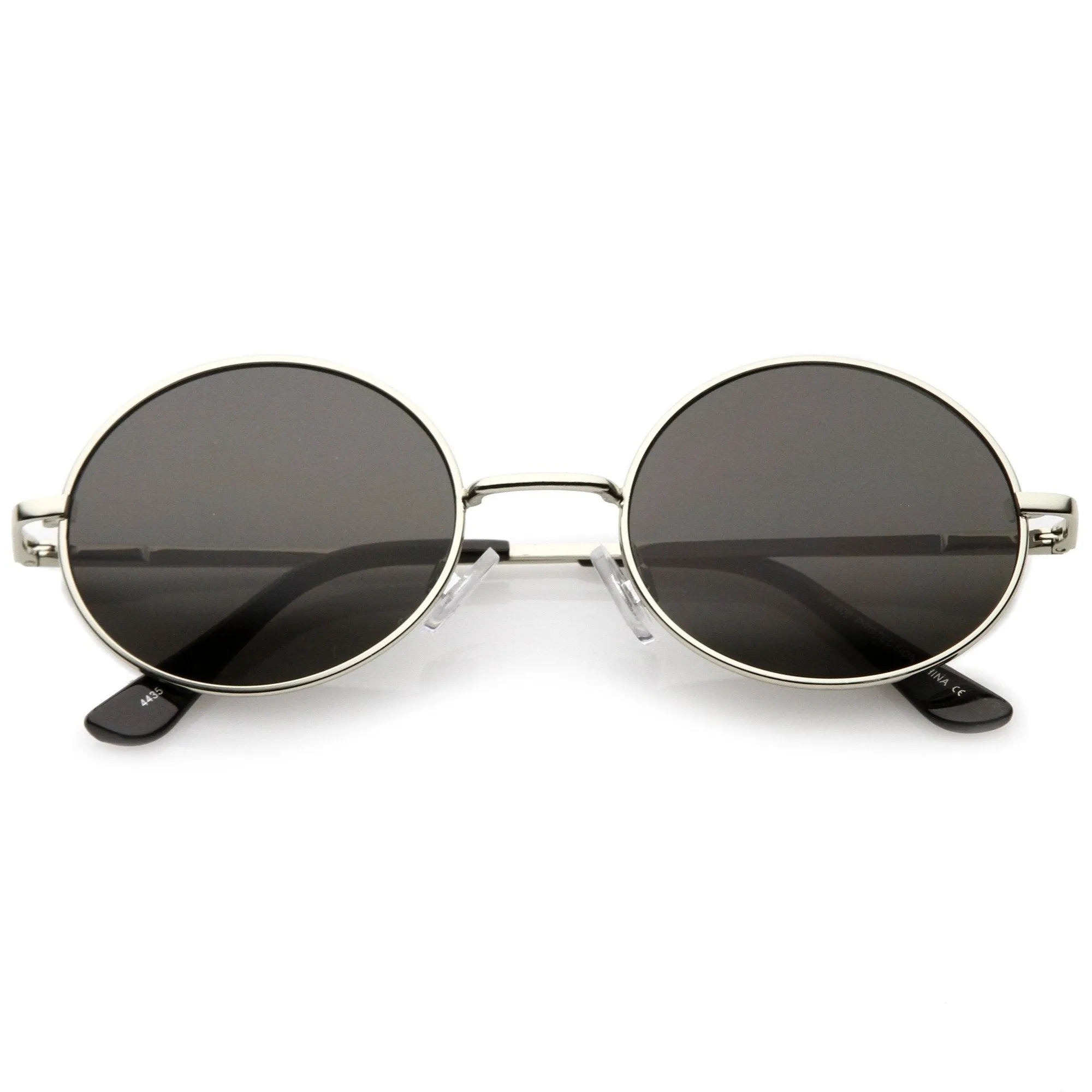 Classic Retro 90's Round Oval Flat Lens Metal Sunglasses C138 sold by ZeroUV