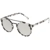 Modern Indie Marble Print Round Mirrored Flat Lens Sunglasses C232 sold by ZeroUV