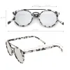 Modern Indie Marble Print Round Mirrored Flat Lens Sunglasses C232 sold by ZeroUV