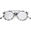 Modern Indie Marble Print Round Mirrored Flat Lens Sunglasses C232 sold by ZeroUV