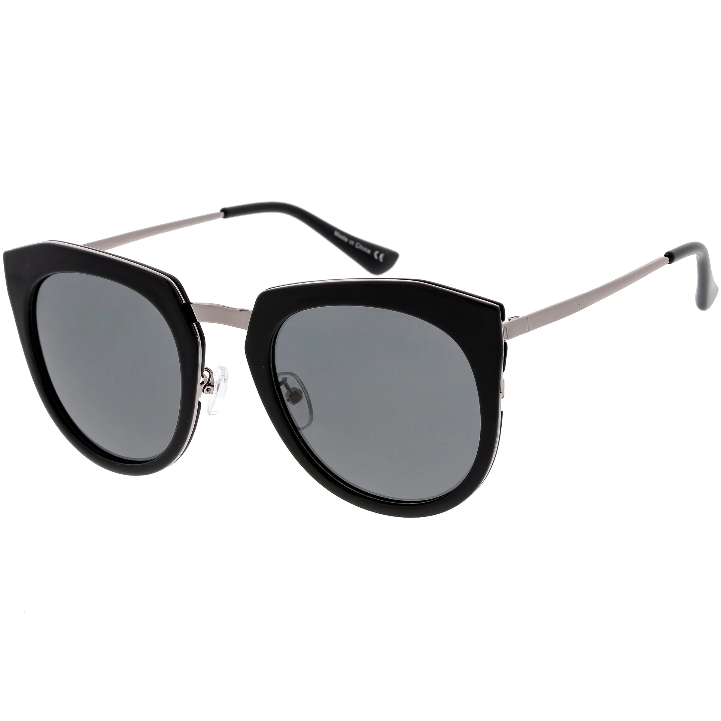 Women's Polarized Round Cat Eye Mirrored Lens Sunglasses C823 sold by ZeroUV product image thumbnail 4