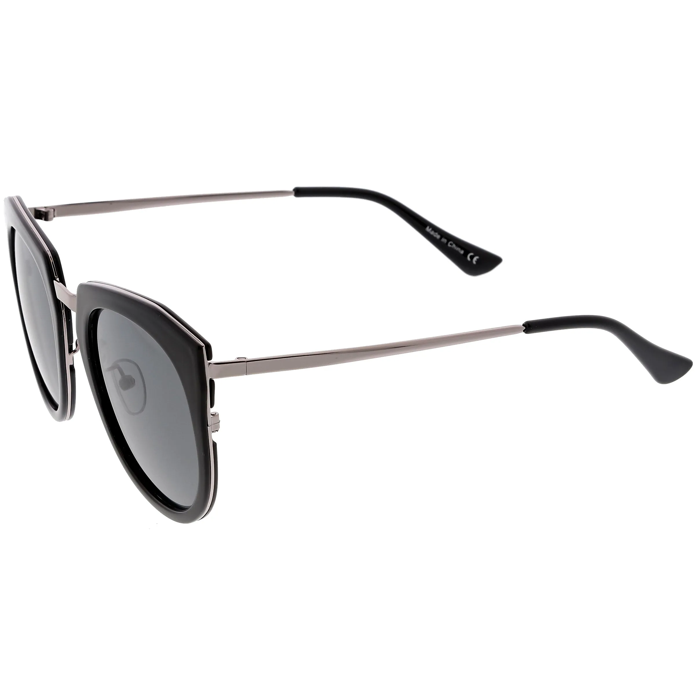 Women's Polarized Round Cat Eye Mirrored Lens Sunglasses C823 sold by ZeroUV product image thumbnail 5