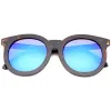 Women's Oversize Round Flat Lens Mirror Lens Sunglasses A137 sold by ZeroUV