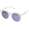 Women's Oversize Round Flat Lens Mirror Lens Sunglasses A137 sold by ZeroUV
