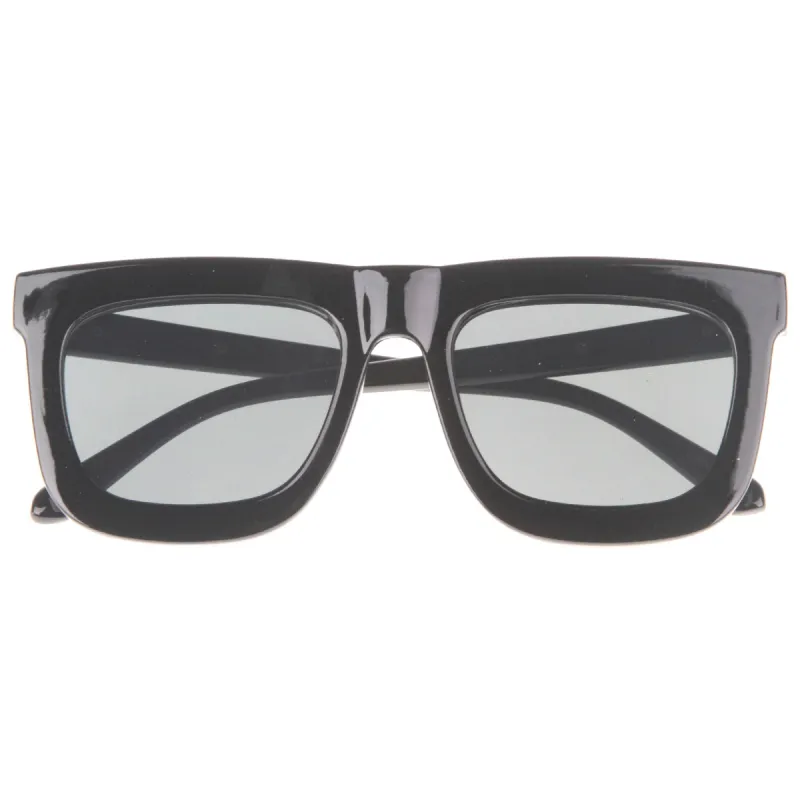 Hipster Fashion Square Flat Front Lens Horned Rim Sunglasses A142 sold by ZeroUV