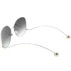 Oversize Women's Flat Lens Butterfly Metal Sunglasses C211 sold by ZeroUV