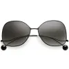 Oversize Women's Flat Lens Butterfly Metal Sunglasses C211 sold by ZeroUV