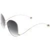 Oversize Women's Flat Lens Butterfly Metal Sunglasses C211 sold by ZeroUV