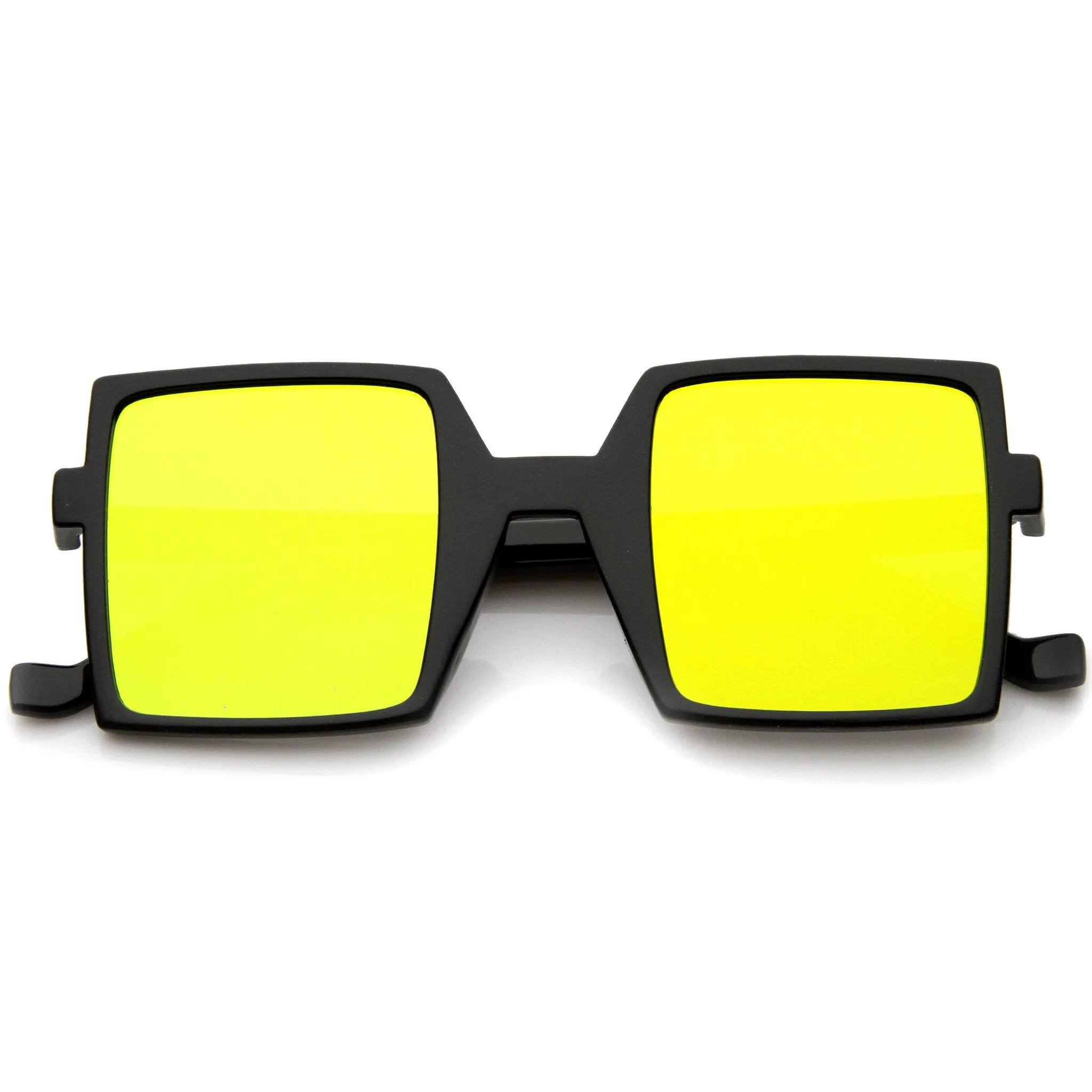 1950's Retro TV Block Flash Mirror Lens Square Sunglasses A290 sold by ZeroUV