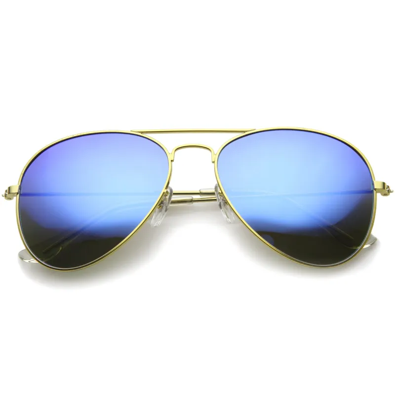 Classic Metal Mirrored Coated lens Aviator Sunglasses C774 sold by ZeroUV
