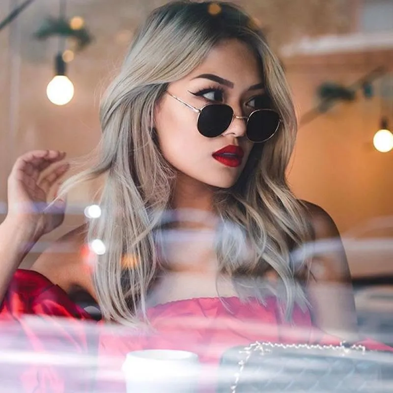 Retro Modern Geometric Hexagon Frame Dapper Sunglasses C455 sold by ZeroUV product image thumbnail 3