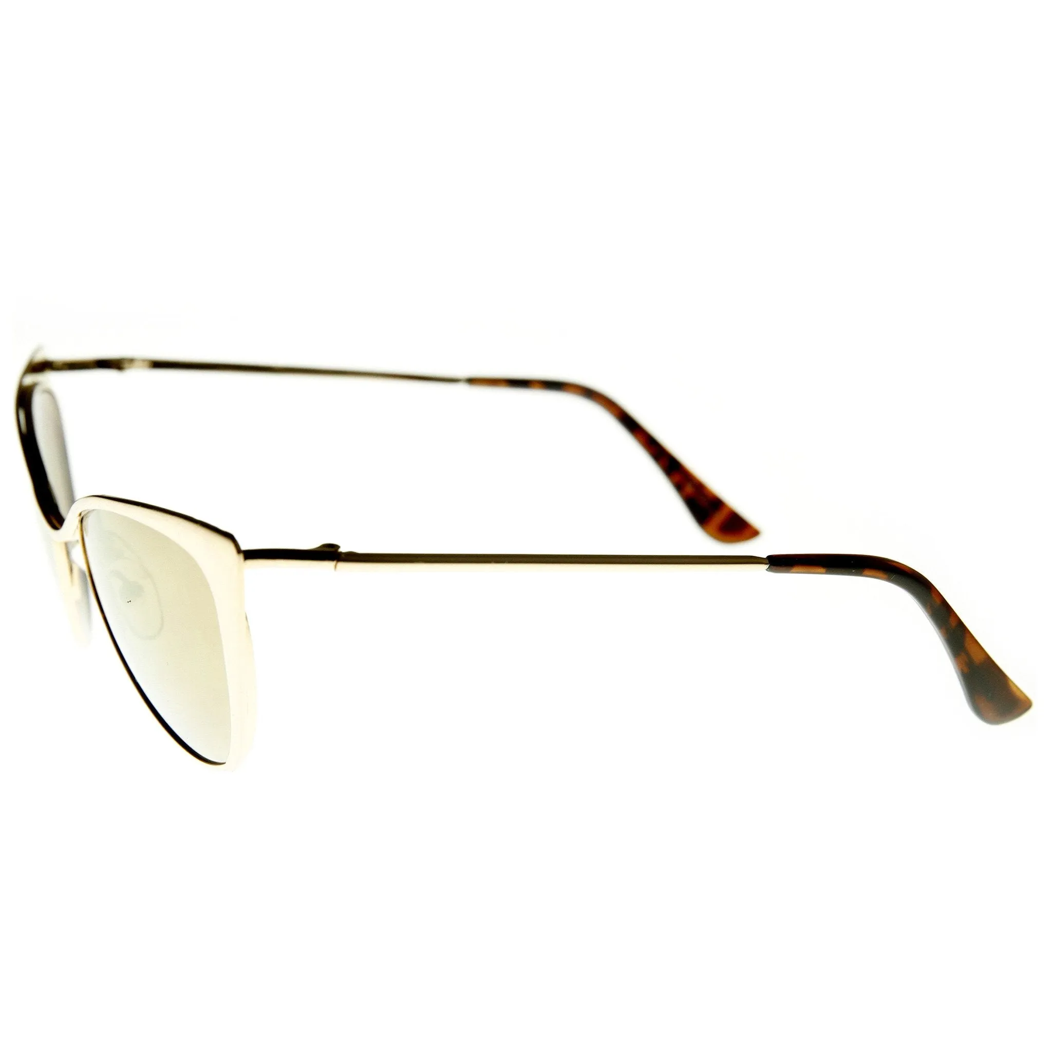 Women's Metal Cat Eye Flash Color Lens Sunglasses 9437 sold by ZeroUV product image thumbnail 4