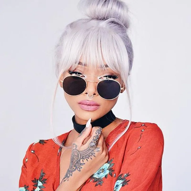 Dapper Double Crossbar Flat Front Round Aviator Sunglasses A144 sold by ZeroUV product image thumbnail 5