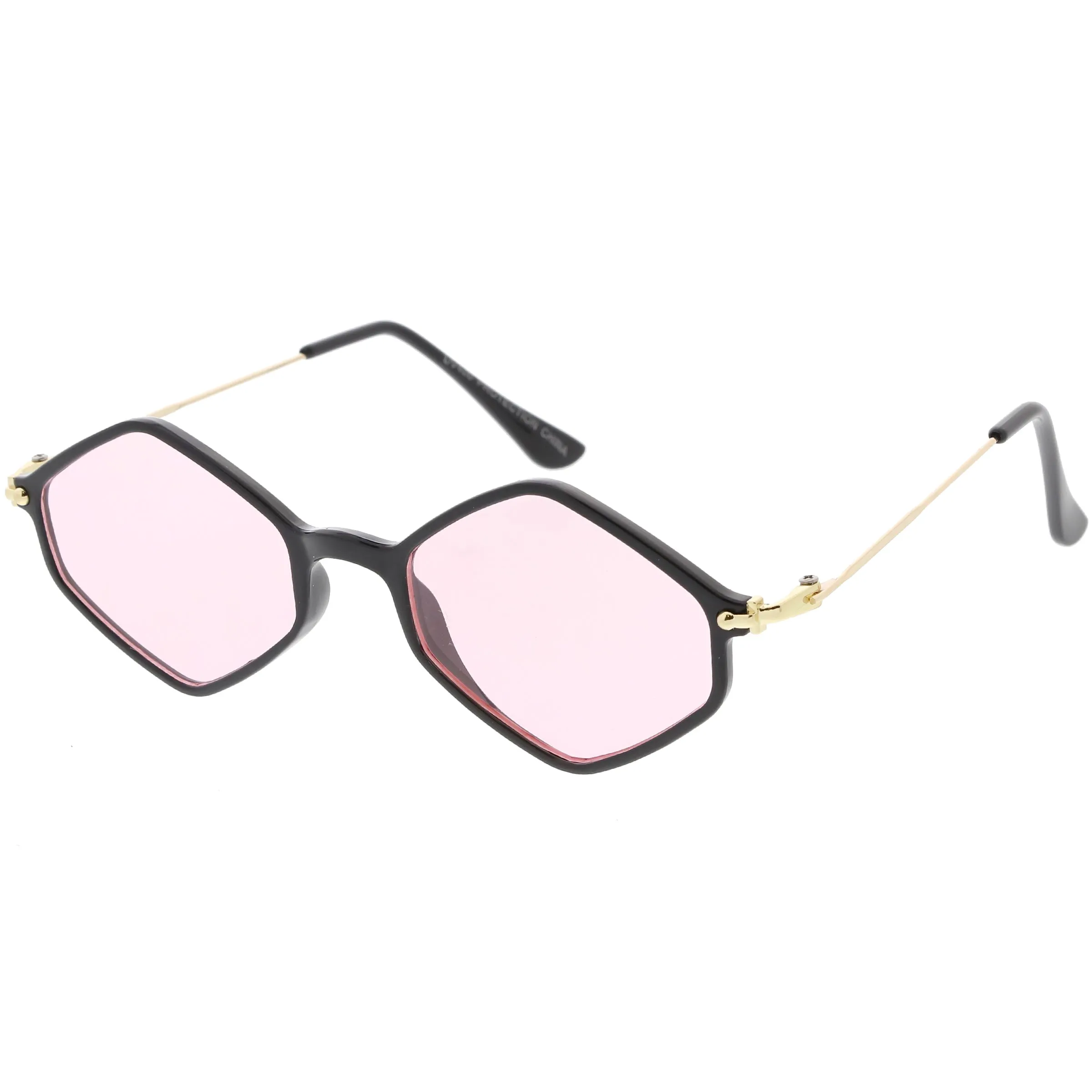 Retro Color Tone Hexagon Diamond Shape Sunglasses C740 sold by ZeroUV product image thumbnail 3