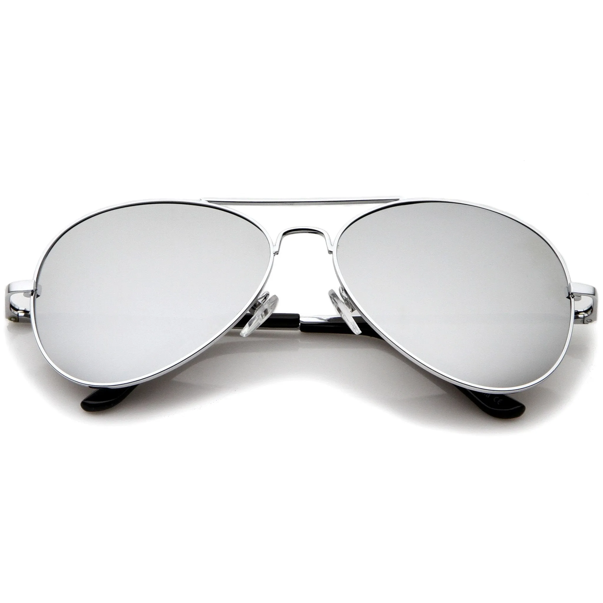 Premium Military Mirrored Lens Metal Aviator Sunglasses sold by ZeroUV product image thumbnail 5