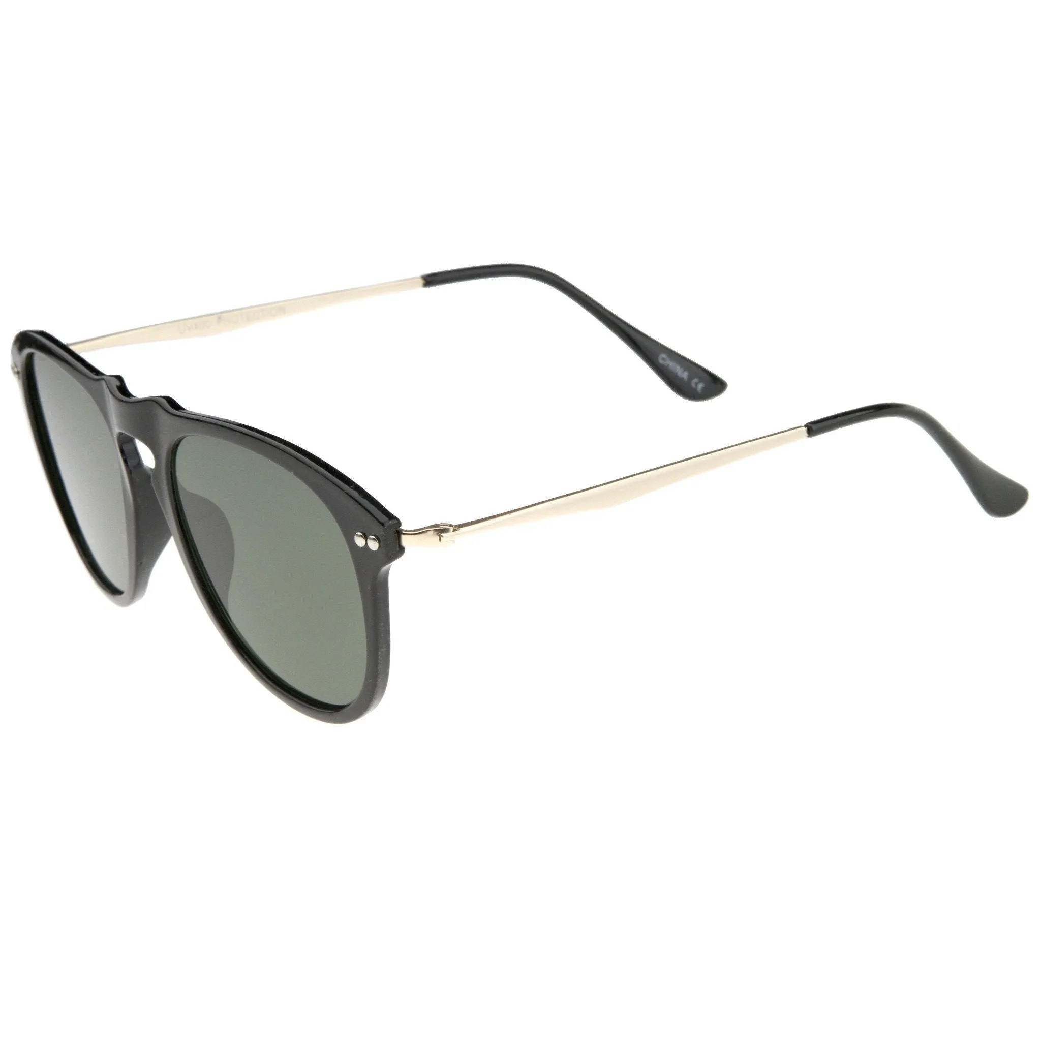 Men's Indie Dapper Euro Horned Rim Aviator Sunglasses A490 sold by ZeroUV product image thumbnail 3