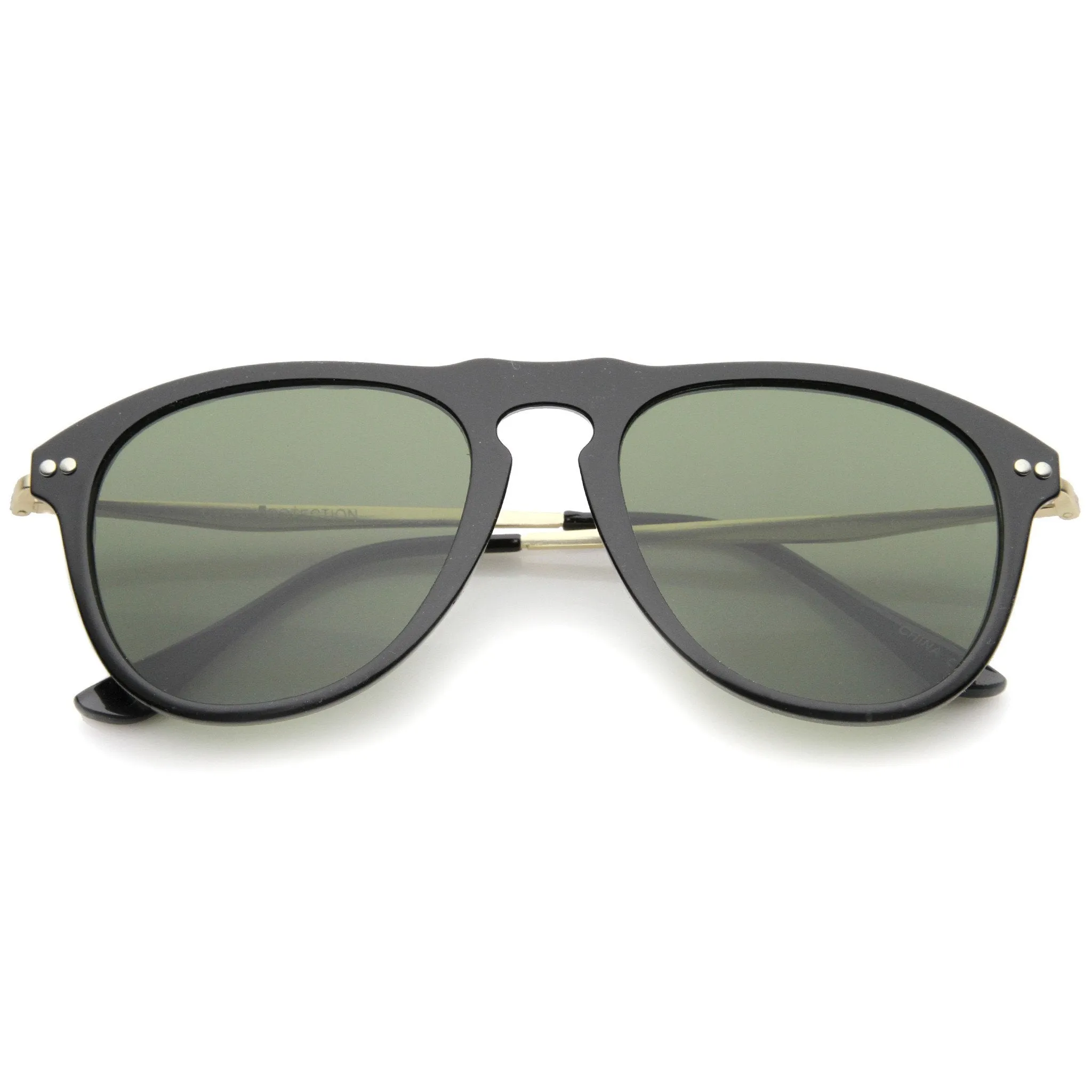 Men's Indie Dapper Euro Horned Rim Aviator Sunglasses A490 sold by ZeroUV