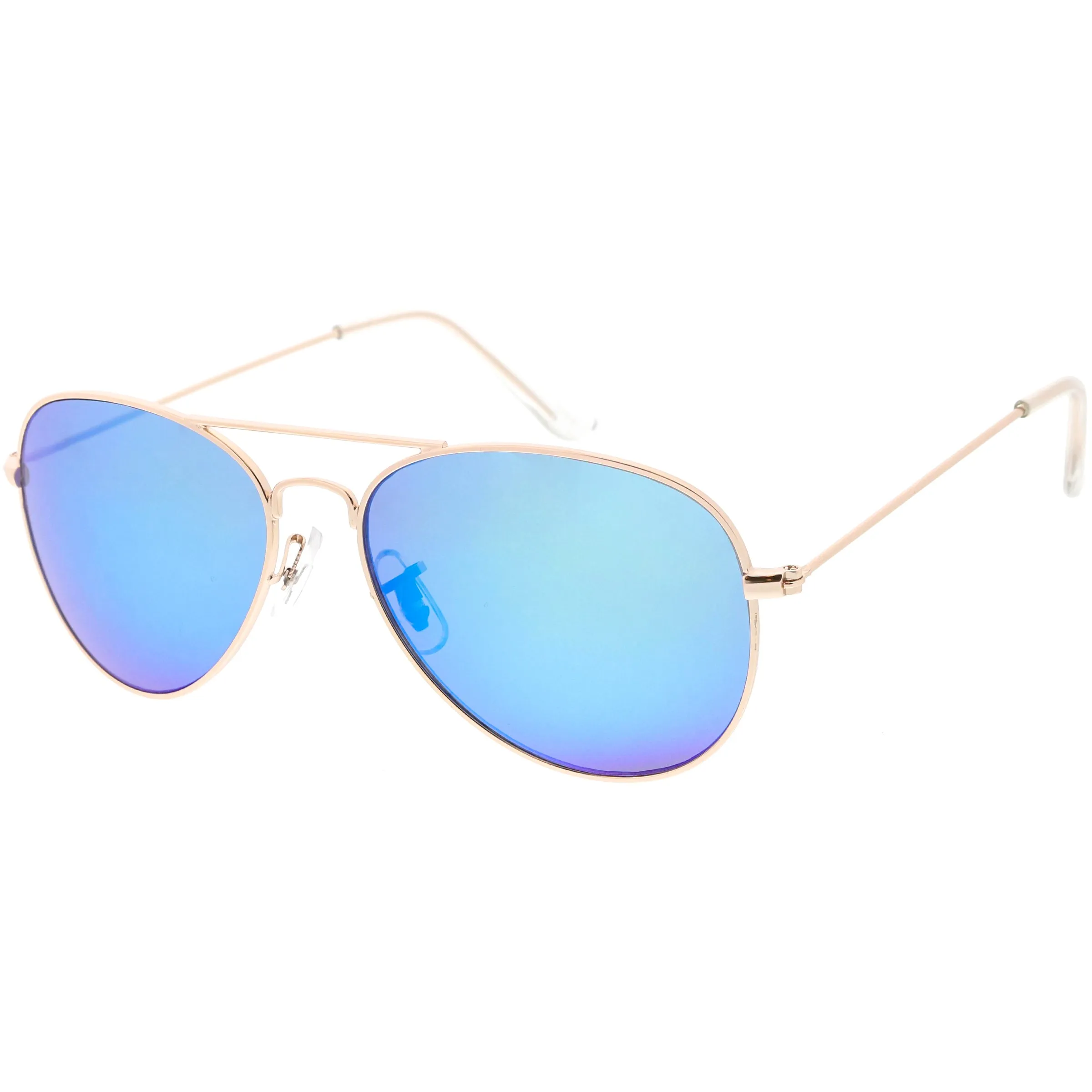 Classic Metal Colored Mirror Lens Aviator Sunglasses C776 sold by ZeroUV product image thumbnail 2