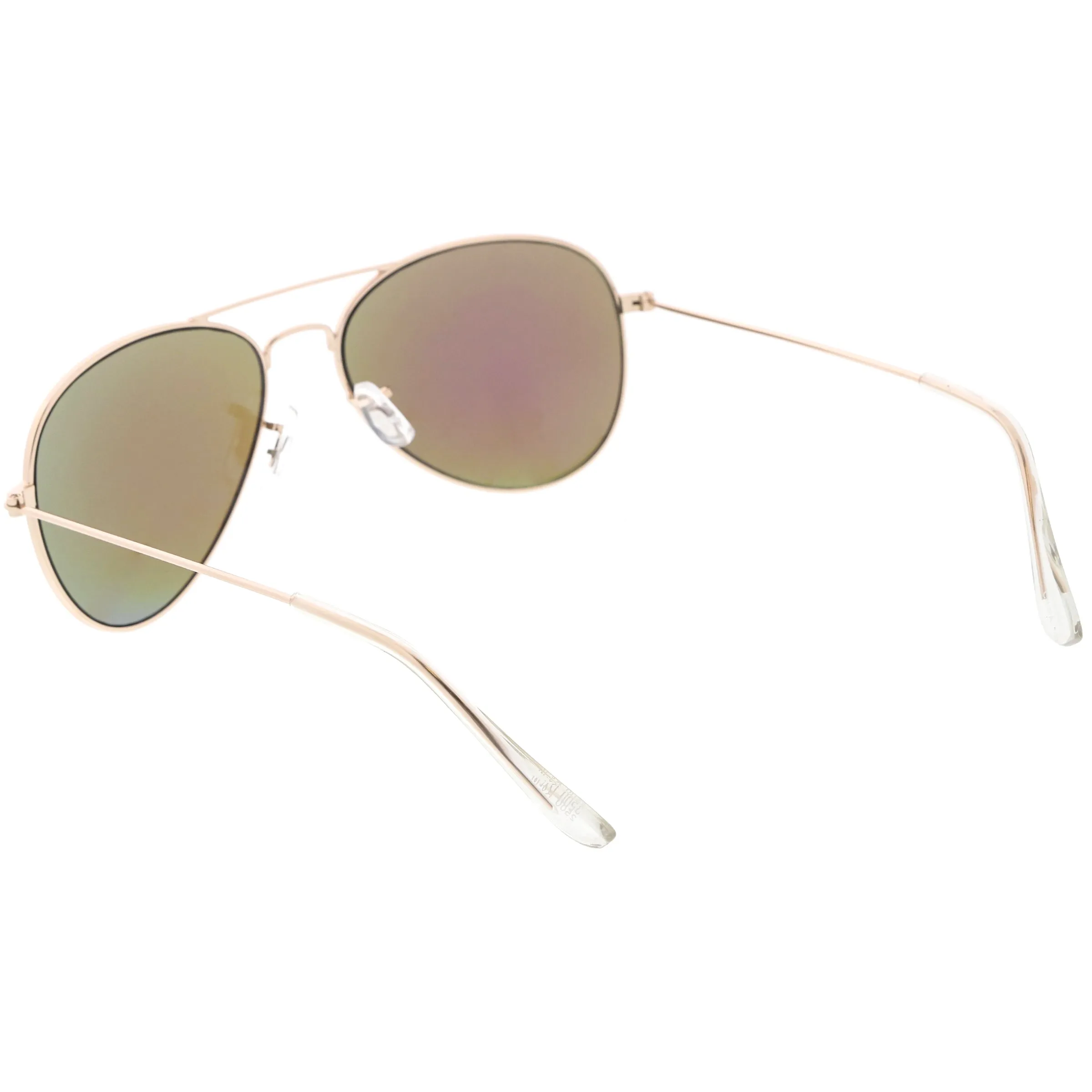 Classic Metal Colored Mirror Lens Aviator Sunglasses C776 sold by ZeroUV product image thumbnail 4