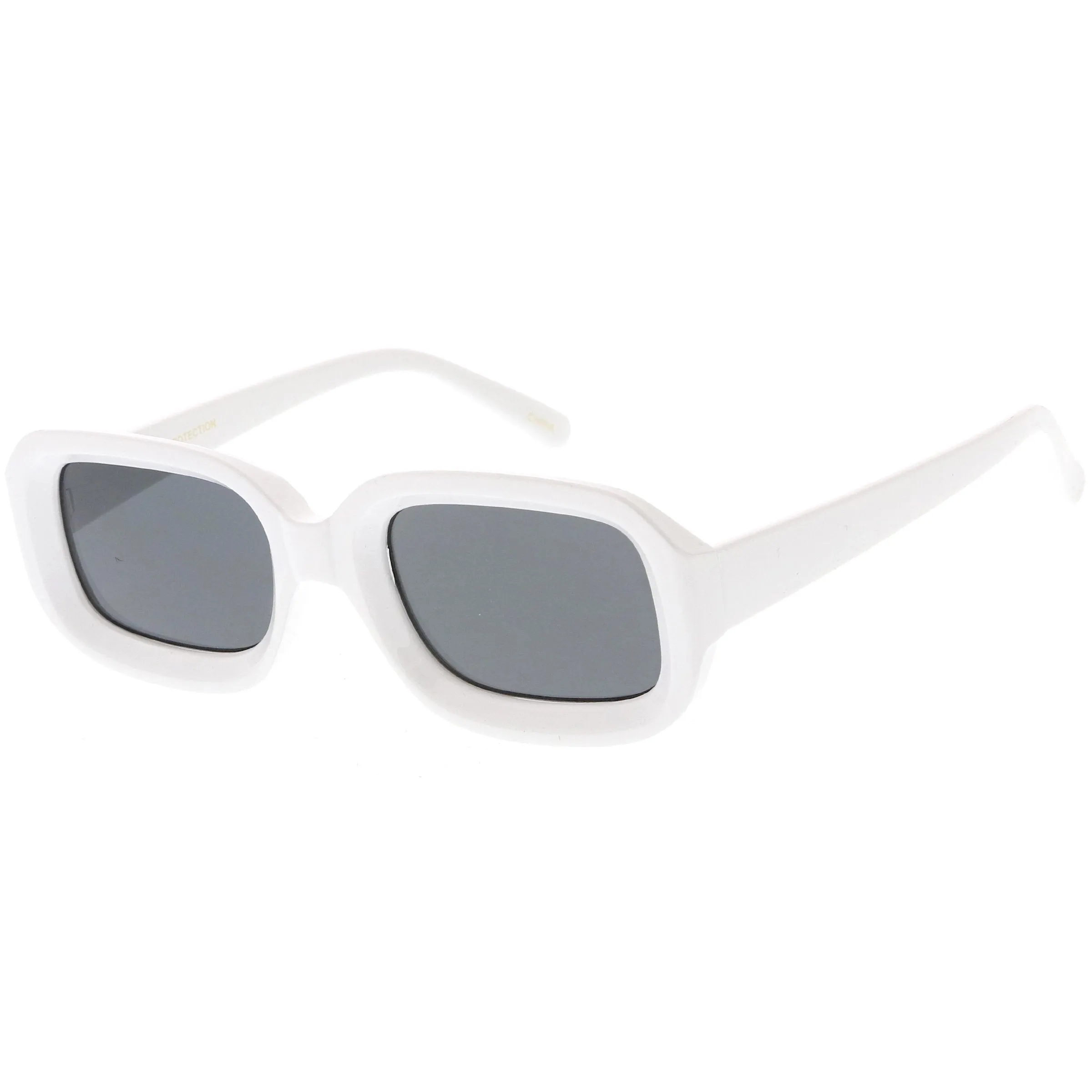 Artistic Retro Modern Deep Rectangle Block Flat Lens Sunglasses C673 sold by ZeroUV product image thumbnail 4