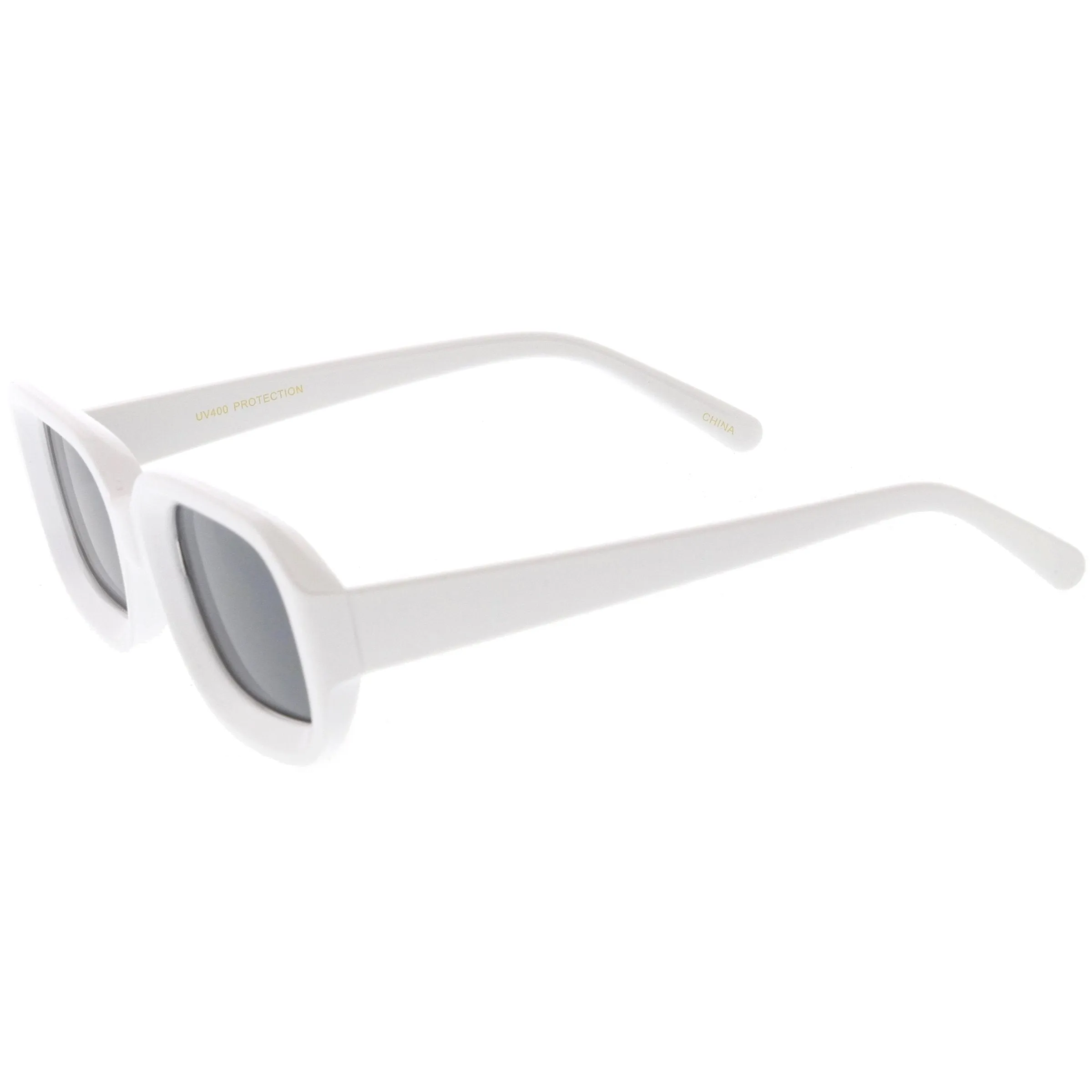 Artistic Retro Modern Deep Rectangle Block Flat Lens Sunglasses C673 sold by ZeroUV product image thumbnail 5