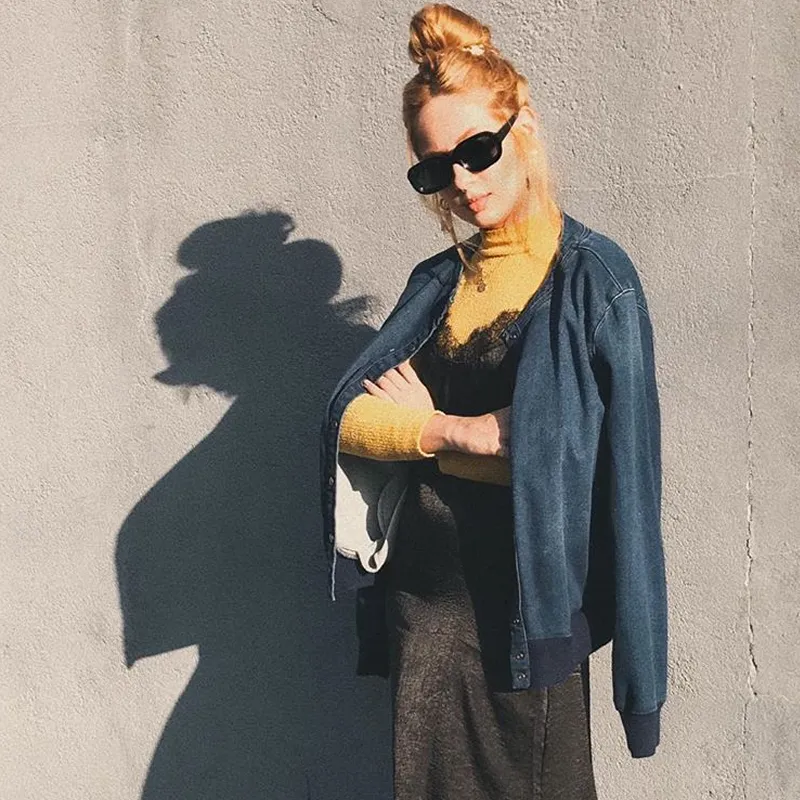 Artistic Retro Modern Deep Rectangle Block Flat Lens Sunglasses C673 sold by ZeroUV product image thumbnail 2