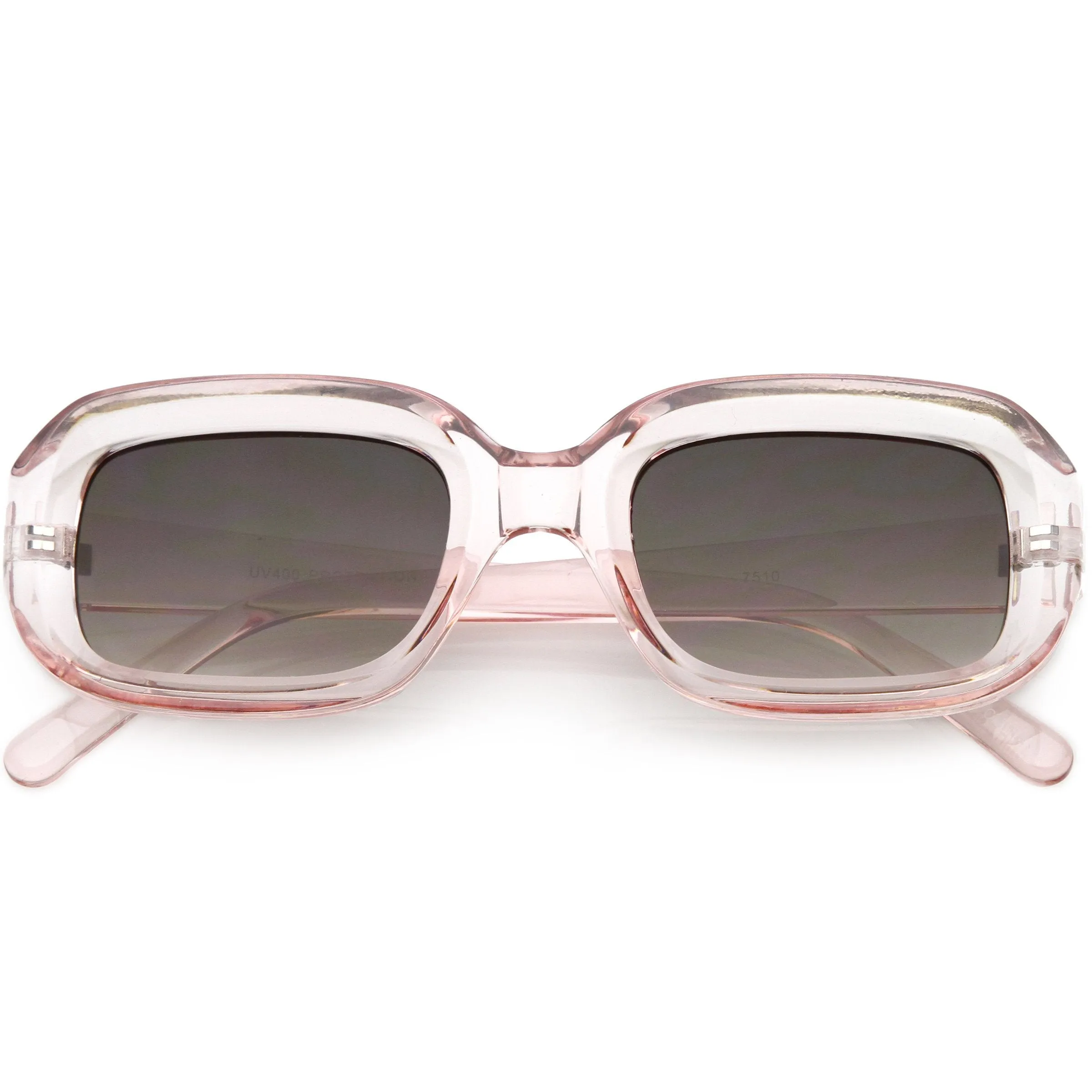 Artistic Retro Modern Deep Rectangle Block Flat Lens Sunglasses C673 sold by ZeroUV