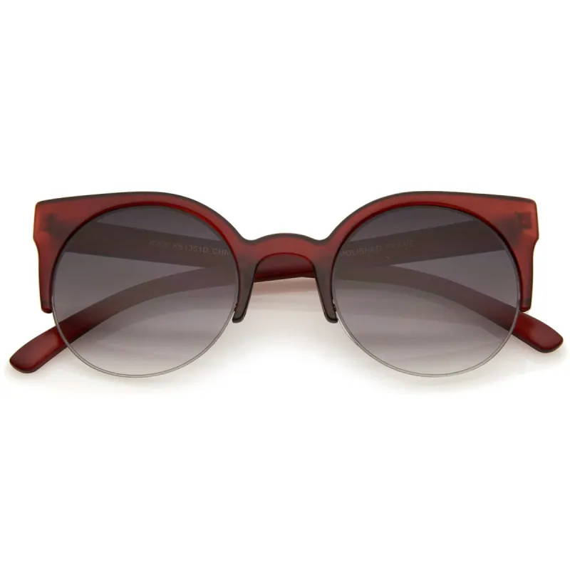 Super Trendy Retro Round Circle Cat Eye Sunglasses 8760 sold by ZeroUV