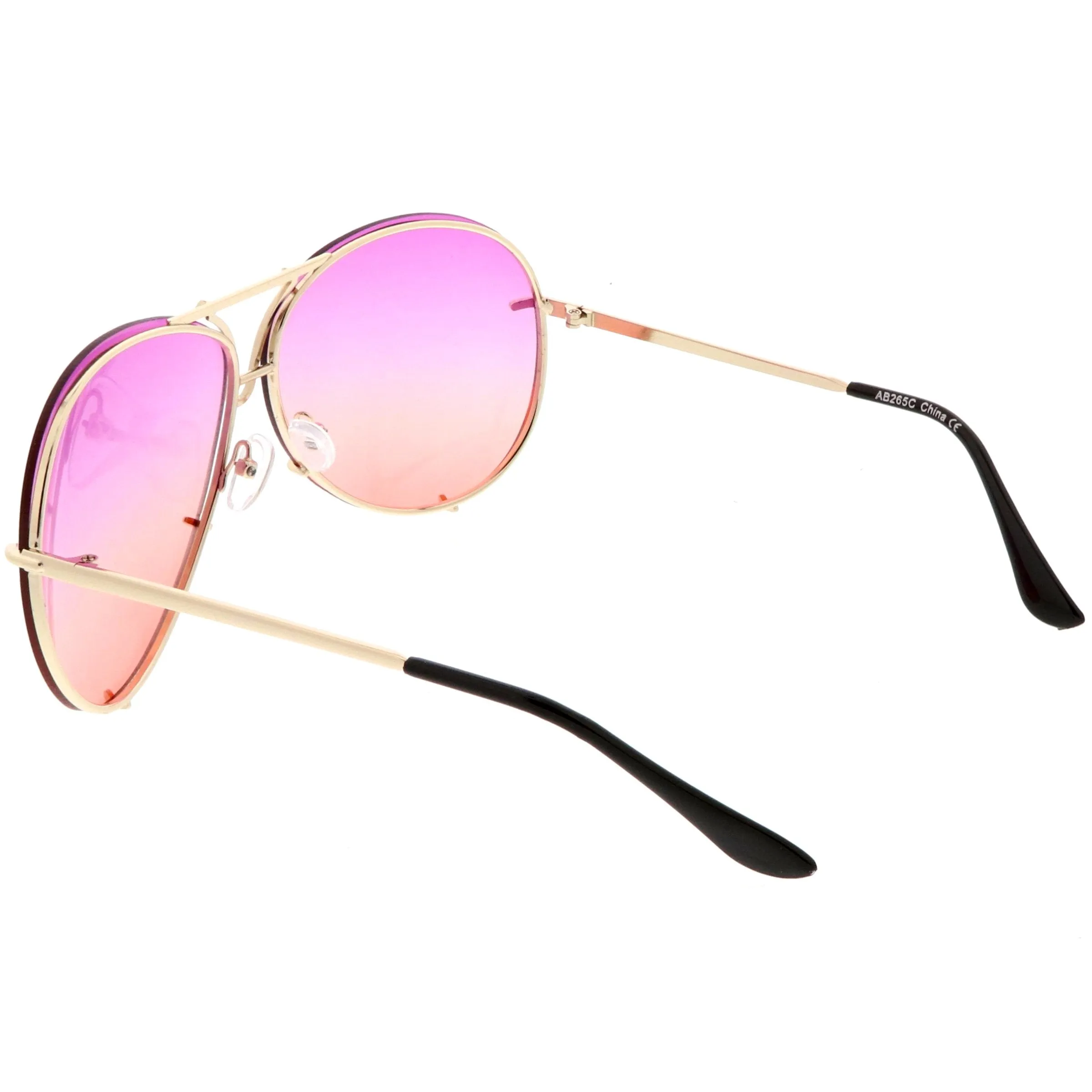 Retro Oversize Colorful Gradient Lens Aviator Sunglasses C336 sold by ZeroUV product image thumbnail 4