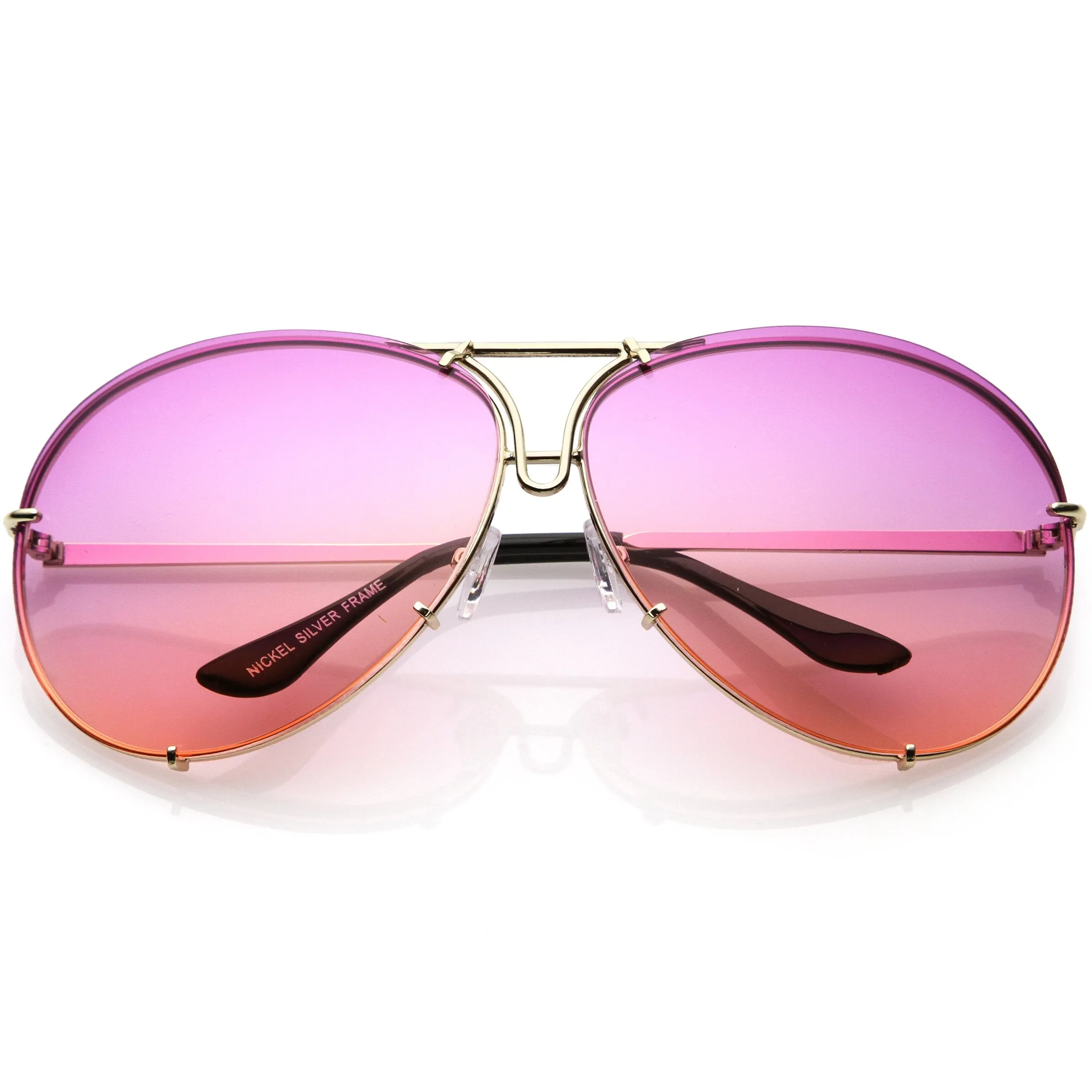 Retro Oversize Colorful Gradient Lens Aviator Sunglasses C336 sold by ZeroUV