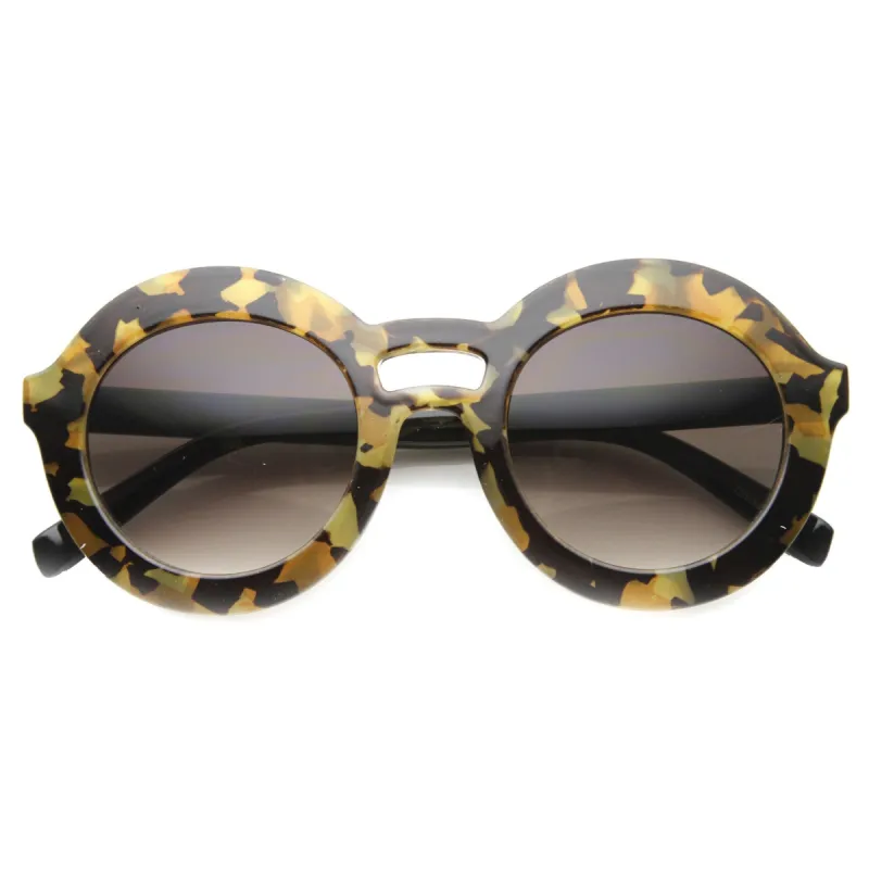 Women's Fashion Round Bold Frame Sunglasses 9857 sold by ZeroUV