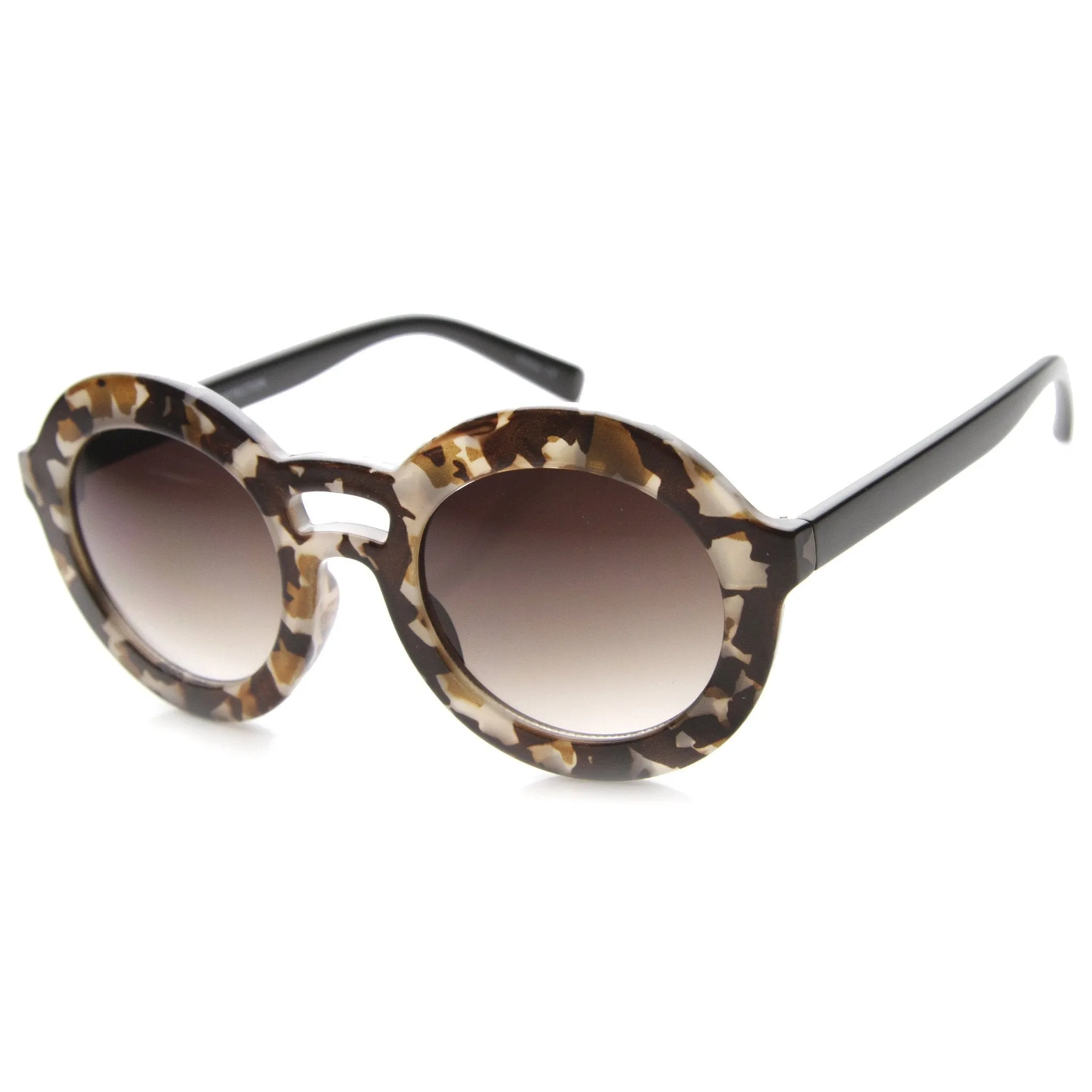 Women's Fashion Round Bold Frame Sunglasses 9857 sold by ZeroUV product image thumbnail 5