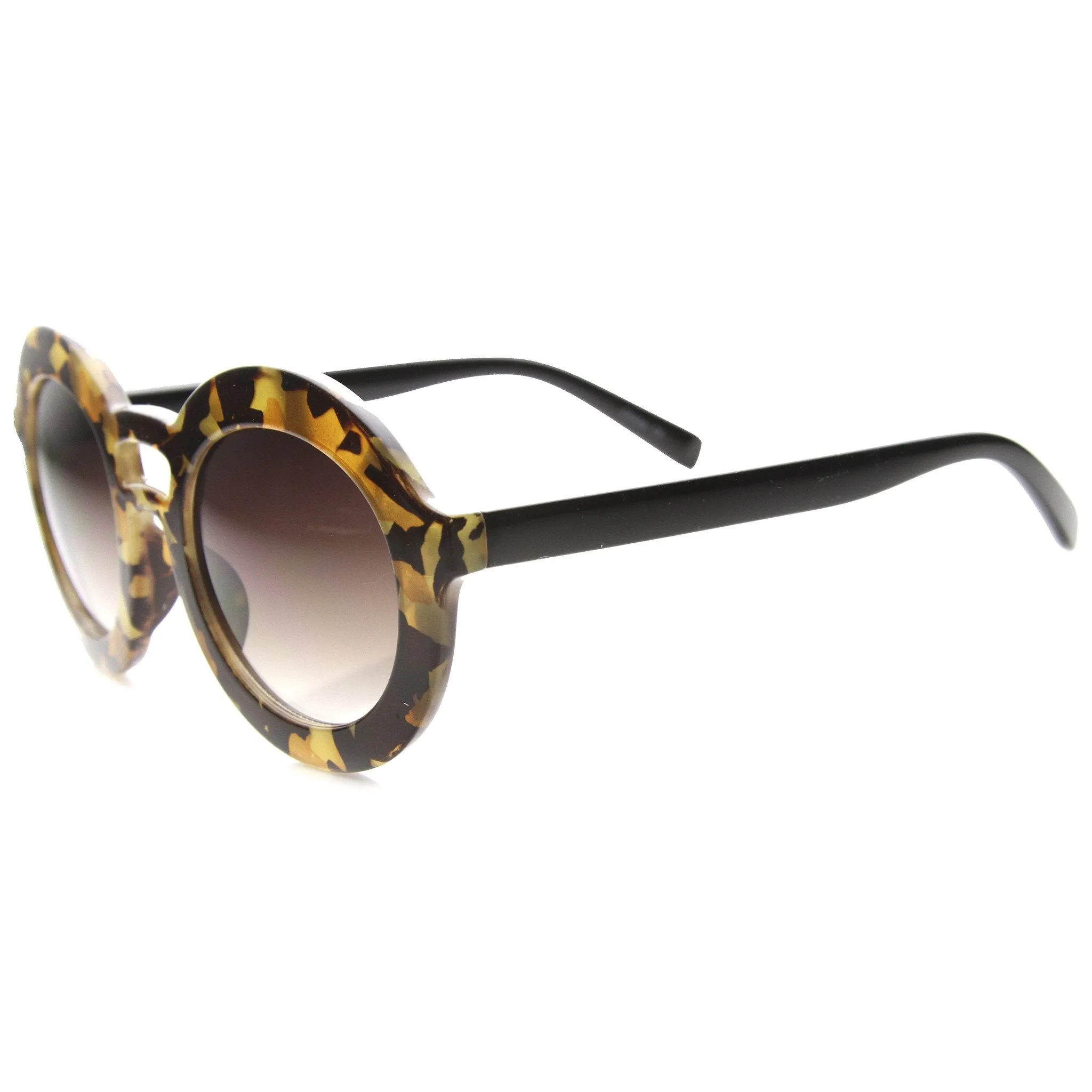 Women's Fashion Round Bold Frame Sunglasses 9857 sold by ZeroUV product image thumbnail 2