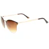 Lightweight Rimless Metal Horned Rim Sunglasses A215 sold by ZeroUV