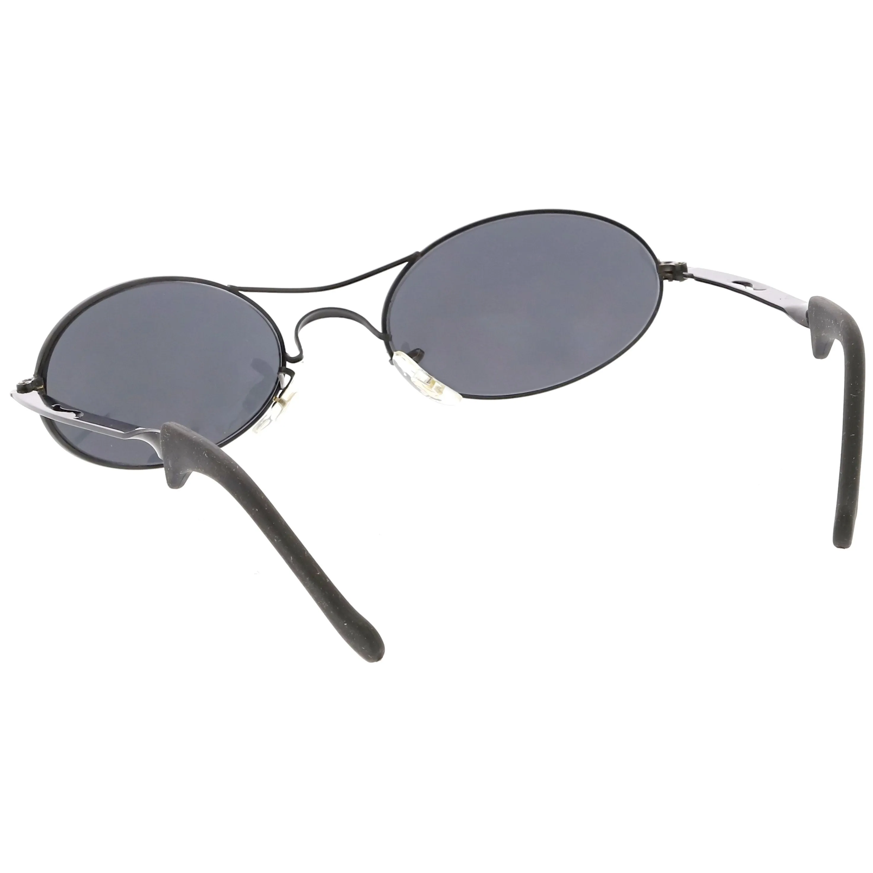 Small True Vintage 1990's Oval Metal Double Bridge Sunglasses C651 sold by ZeroUV product image thumbnail 4