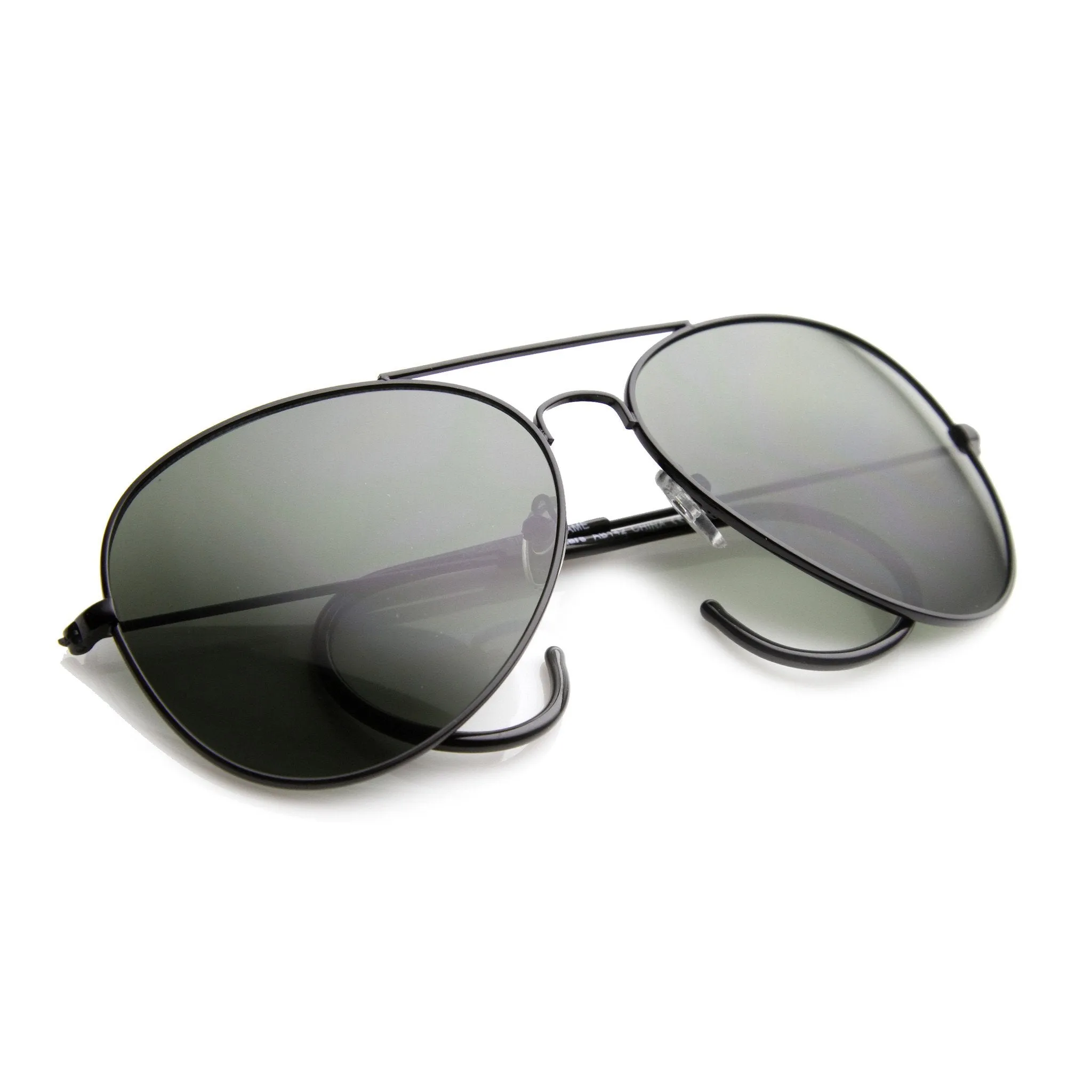 Retro 1980's Curl Temple Metal Aviator Sunglasses 9763 sold by ZeroUV product image thumbnail 5