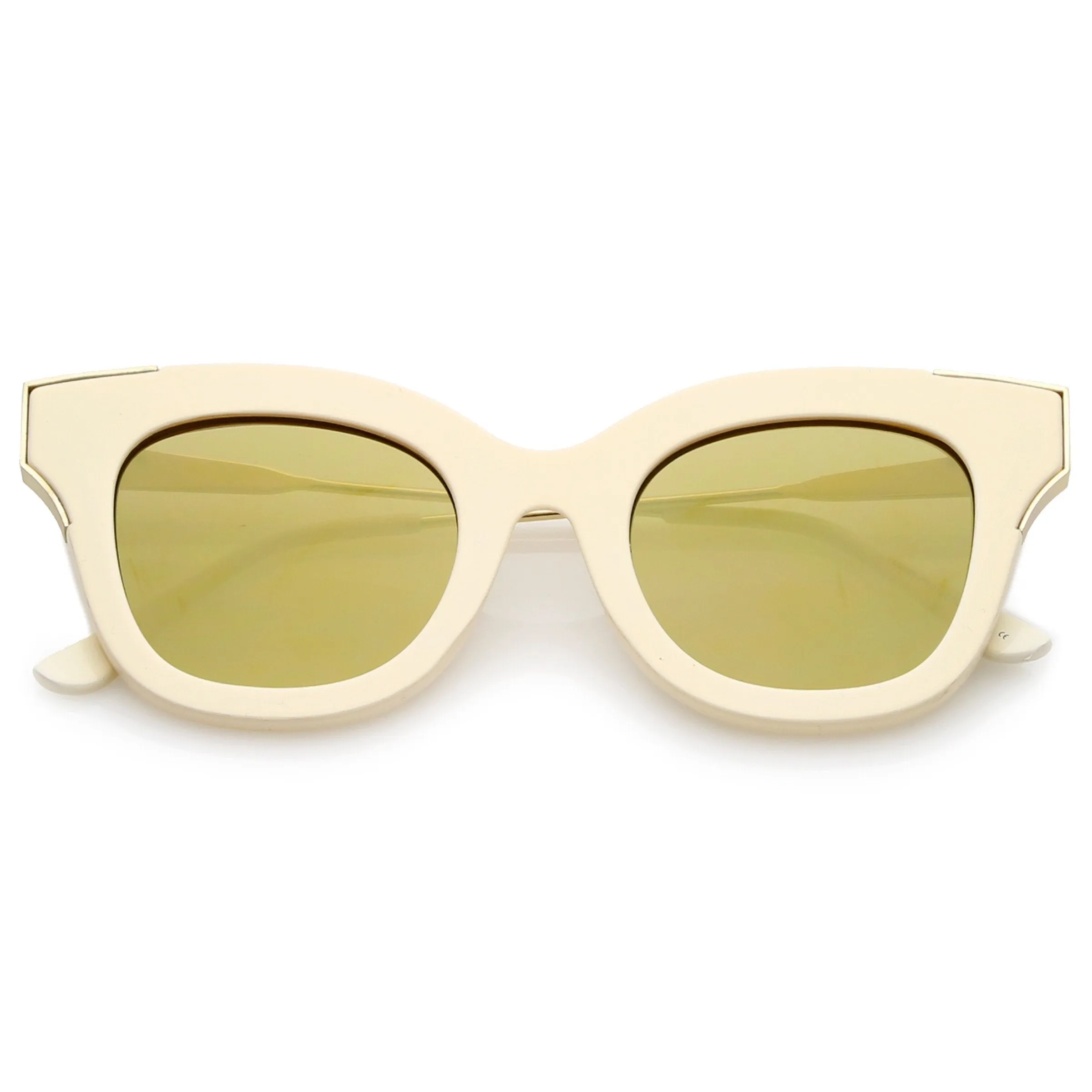 Retro Modern Bold Flat Lens Cat Eye Sunglasses C072 sold by ZeroUV product image thumbnail 4