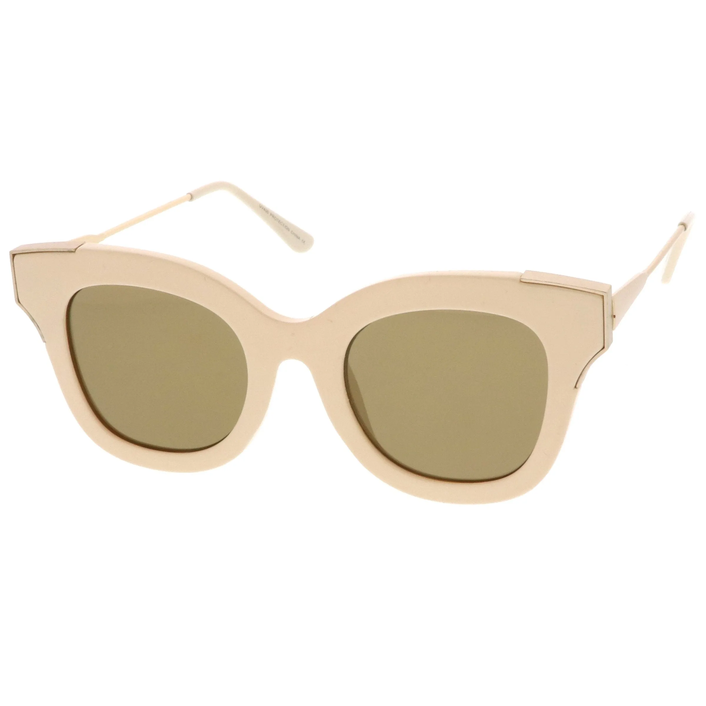Retro Modern Bold Flat Lens Cat Eye Sunglasses C072 sold by ZeroUV product image thumbnail 5