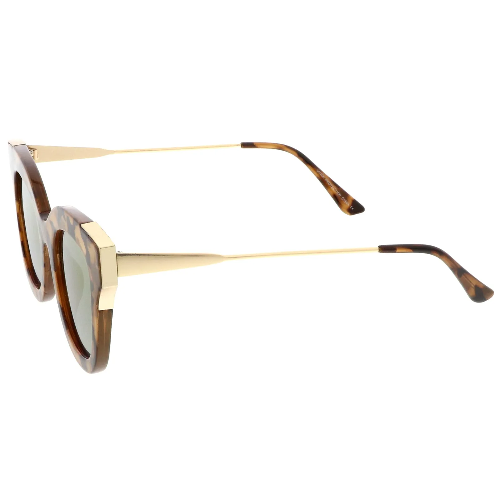 Retro Modern Bold Flat Lens Cat Eye Sunglasses C072 sold by ZeroUV product image thumbnail 3
