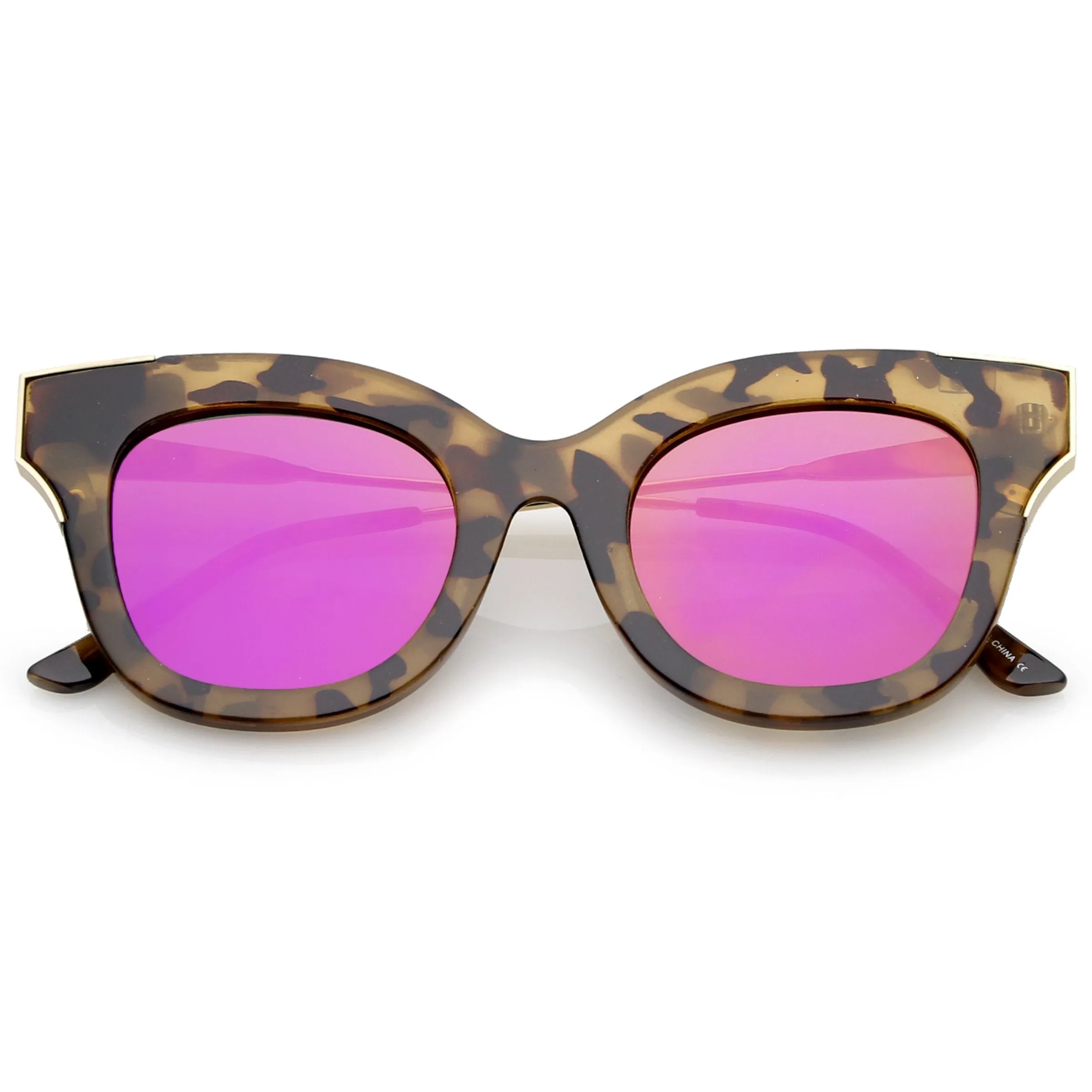 Retro Modern Bold Flat Lens Cat Eye Sunglasses C072 sold by ZeroUV