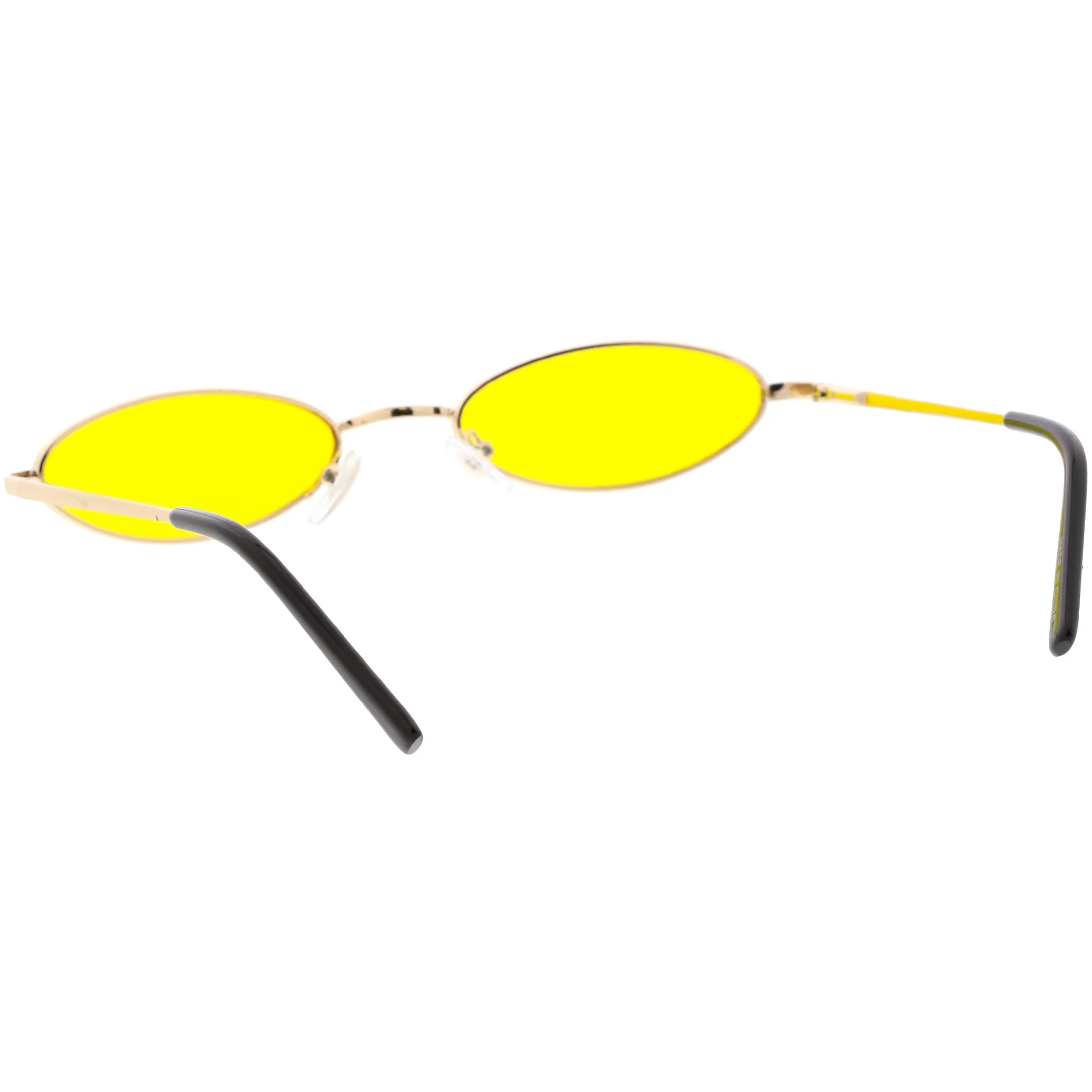 Slim Retro Throwback 1990's Color Tone Oval Sunglasses C722 sold by ZeroUV product image thumbnail 4
