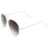 Geometric Hexagonal Laser Cut Flat Lens Aviator Sunglasses A828 sold by ZeroUV