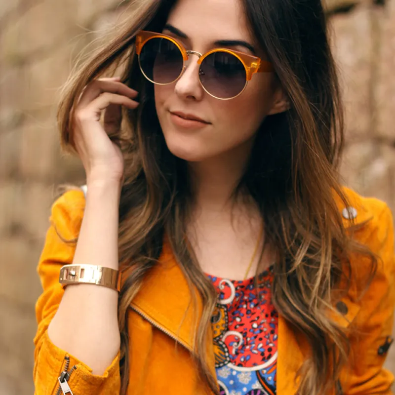 Vintage Indie Round Circle Cat Eye Sunglasses sold by ZeroUV product image thumbnail 4