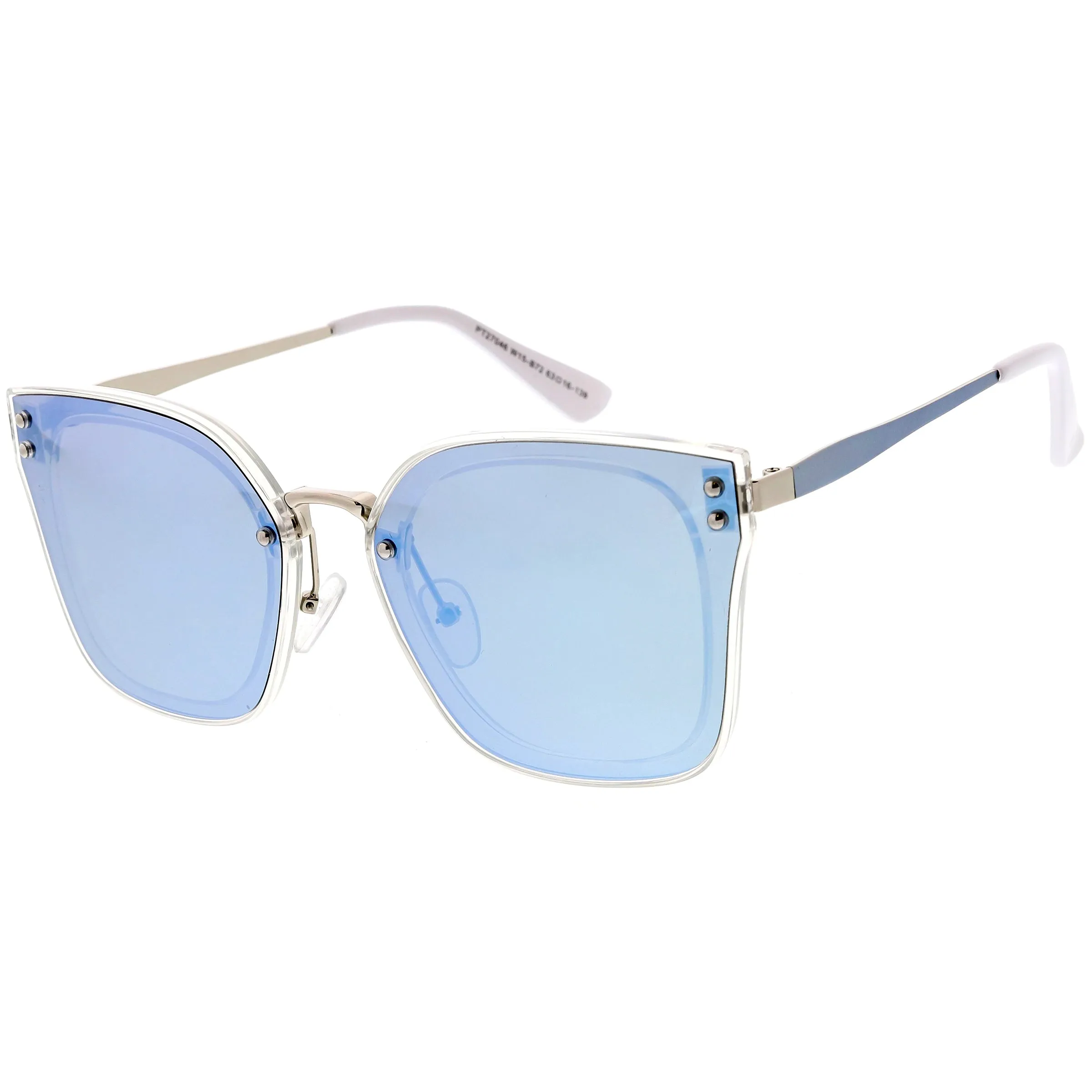 Women's Oversize Square Mirrored Polarized Flat Lens Sunglasses C883 sold by ZeroUV product image thumbnail 2