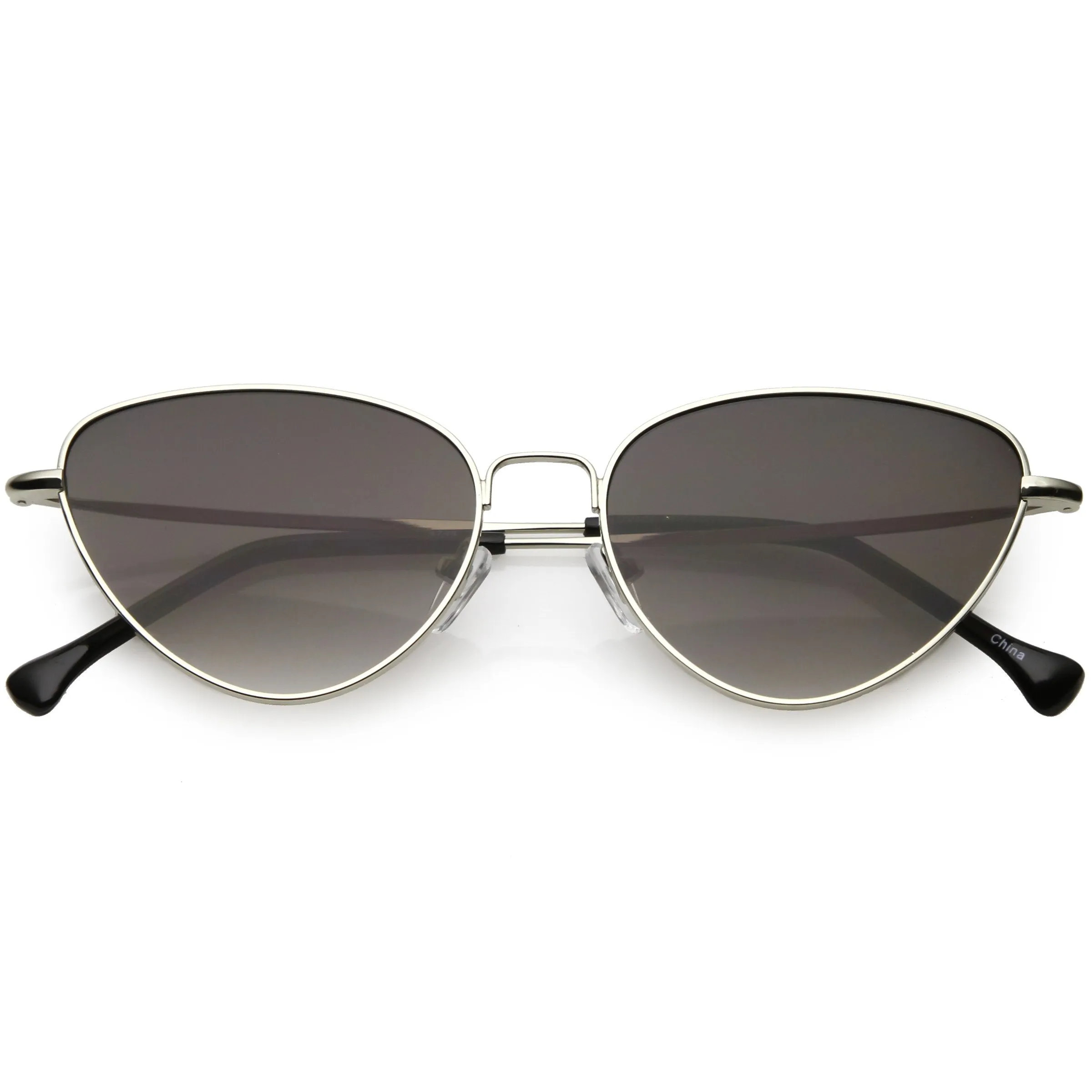 Women's Retro Slim Metal Frame Flat Lens Cat Eye Sunglasses C600 sold by ZeroUV product image thumbnail 5