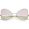 Women's Retro Oversize Metal Flat Lens Butterfly Sunglasses C833 sold by ZeroUV